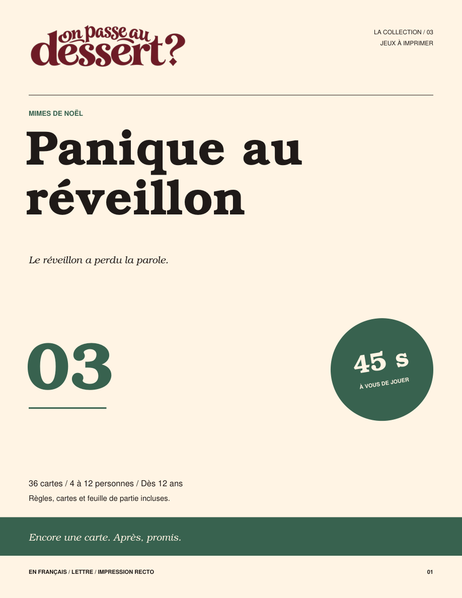 Panique au réveillon